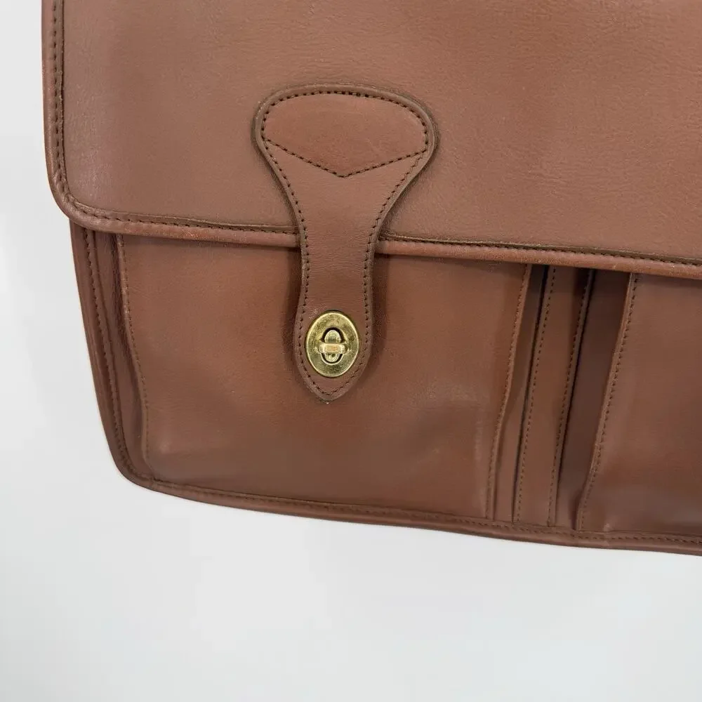 Jack Georges VTG UNIVERSITY PROFESSIONAL LEATHER DOWEL BRIEFCASE Shoulder Bag